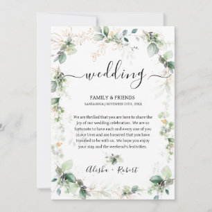 Forest Green Begrüßungsbrief Itinerary Einladung