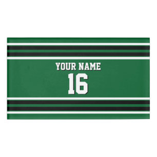 Forest Green Black Team Jersey Name Namenschild