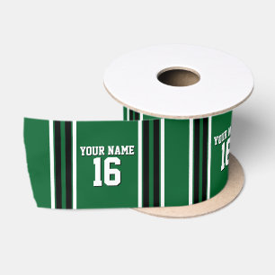Forest Green Black Team Jersey Name Satinband