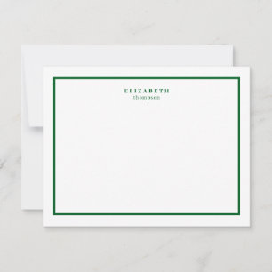 Forest Green Border Modern Simple Mitteilungskarte