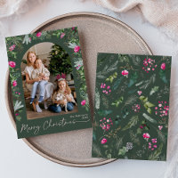 Forest Green & Bright Pink Botanical Arch 1 Foto