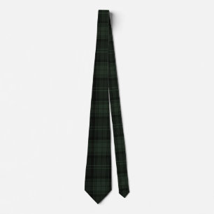 Forest Green, Deep Green-Black und Olive Tartan Krawatte