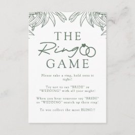 Forest Green einfache botanische Don't Say Bride Begleitkarte