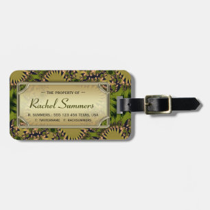 Forest Green Fraktals Custom Luggage iD Tags Gepäckanhänger