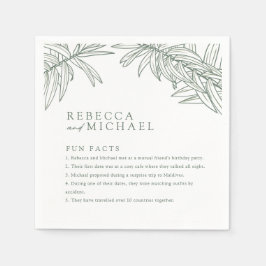 Forest Green Fun Fakten Einfache botanische Serviette