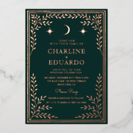 Forest Green Ivy Ornament Hochzeit Einladung