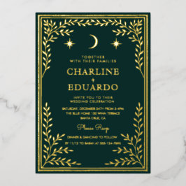 Forest Green Ivy Ornament Hochzeit Einladung