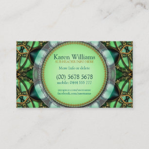 Forest Green-Juwel-Herz-Visitenkarte Visitenkarte
