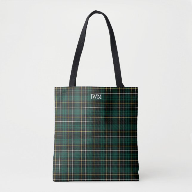 Forest Green Kariert MacAlpine Tartan Monogram (Vorderseite)