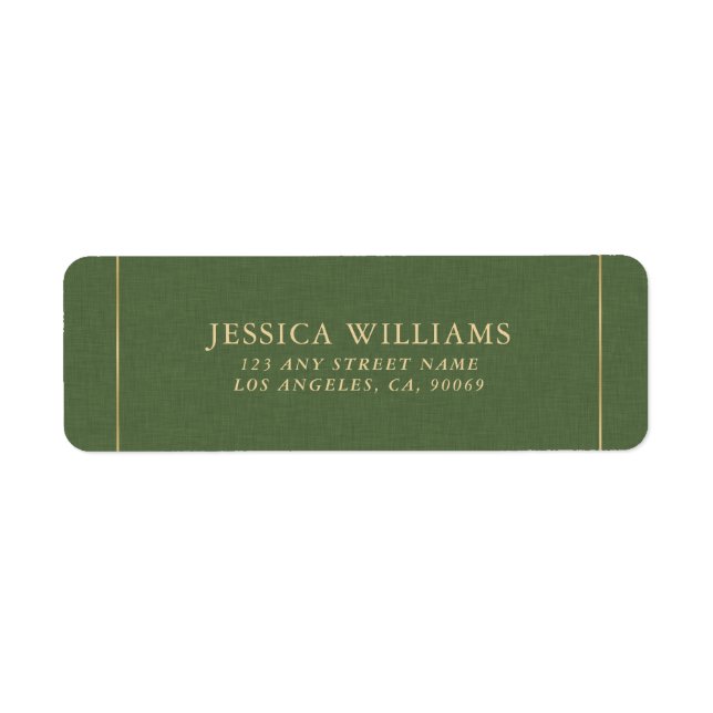 Forest Green Linen Texture Image Gold frame (Vorne)