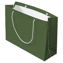 Forest Green Linen Texture Image Gold frame Große Geschenktüte