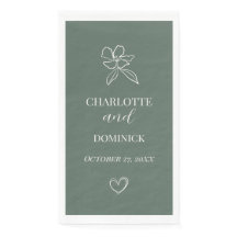 Forest Green Minimal Blumenhochzeit