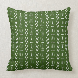 Forest Green Modern Arrow Mud Print Accent Kissen