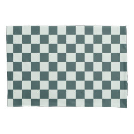 Forest green moss checkerboard pattern kissenbezug
