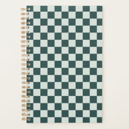 Forest green moss checkerboard pattern planer