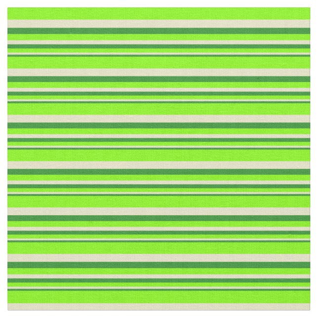 Forest Green, Pale Goldenrod und Chartreuse Stoff (Nahaufnahme)