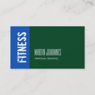 Forest Green Sapphire Blue Trainer Business Card Visitenkarte