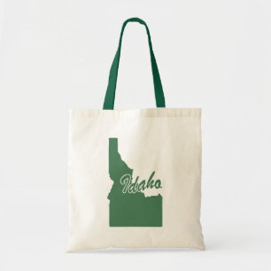 Forest Green State Of Idaho Shape Tote Bag Tragetasche