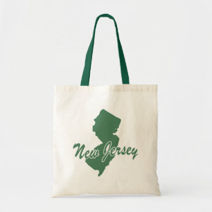 Forest Green State Of New Jersey Shape Tote Bag Tragetasche