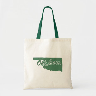 Forest Green State Of Oklahoma Shape Tote Bag Tragetasche