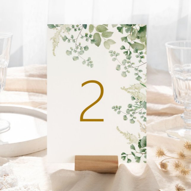 Forest Green Table 2 Wedding Tischnummer (Von Creator hochgeladen)