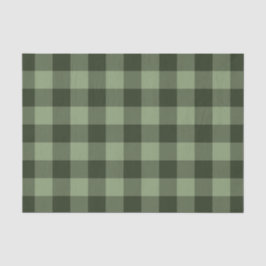 Forest Green Tartan Kariertes Muster drucken Seidenpapier