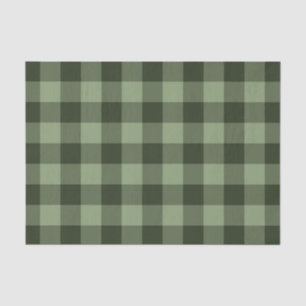 Forest Green Tartan Kariertes Muster drucken Seidenpapier