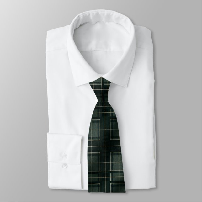 Forest Green Tartan Plaid  Krawatte (Gebunden)