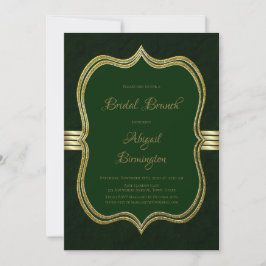 Forest Green und Gold Bridal Brunch Einladung