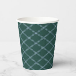 Forest Green und Slate Blue Art Deco Pappbecher