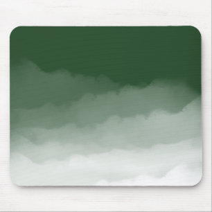 Forest Green Watercolor Ombre (grün/weiß) Mousepad
