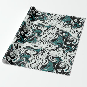 Forest Green Weird Abstrakt Spirale Hypnotic Art Geschenkpapier