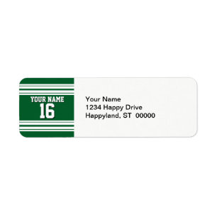 Forest Green White Team Jersey Name