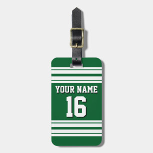 Forest Green White Team Jersey Name Gepäckanhänger