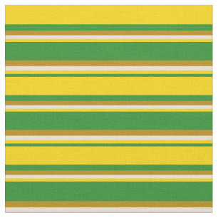 Forest Green, Yellow, Bisque & Dark Goldenrod Stoff