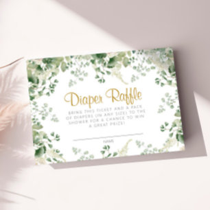 Forest Greenery Babydusche Windelwaschkarte Begleitkarte