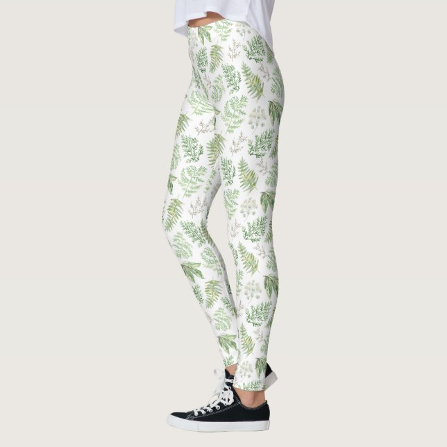 Forest Greenery Pattern Leggings (Links)