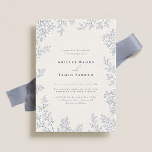 Forest Grove Dusty Blue Wedding Einladung