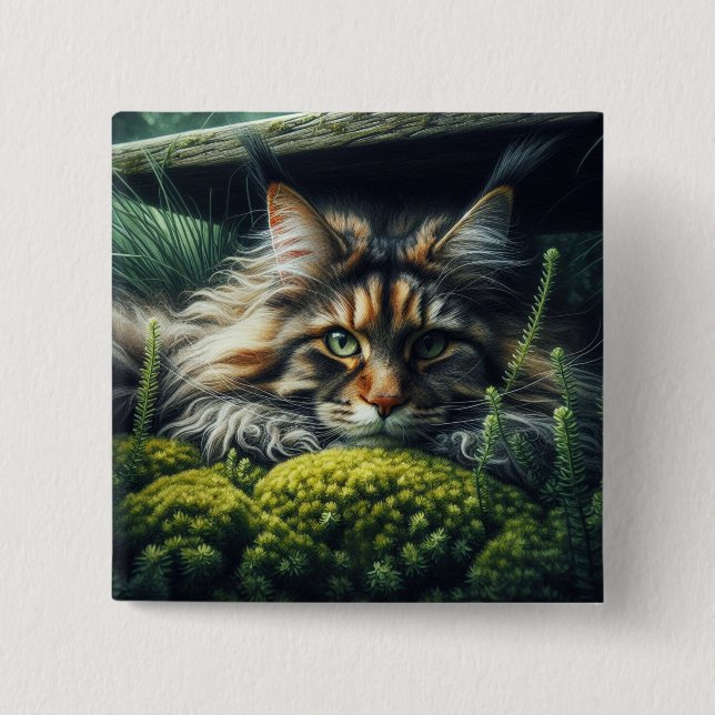 Forest Guardian Feline Button (Vorderseite)