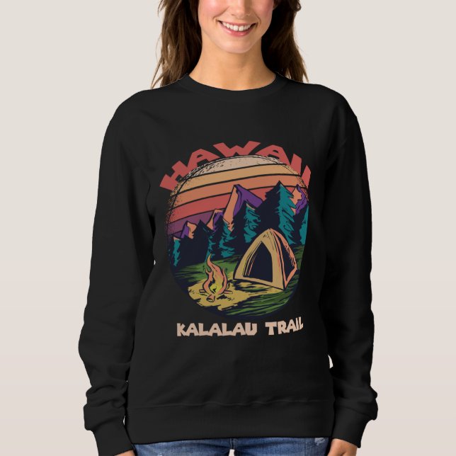 Forest Hawaii Kalalau Trail Camping Nature Hiking Sweatshirt (Vorderseite)