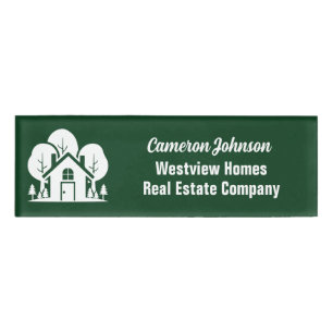 Forest Home Immobilienunternehmen Benutzerdefinier Namenschild