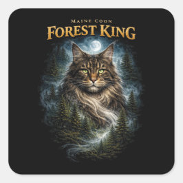 Forest King Quadratischer Aufkleber
