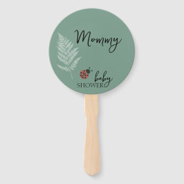 Forest Ladybugs Green Baby Dusche Fächer