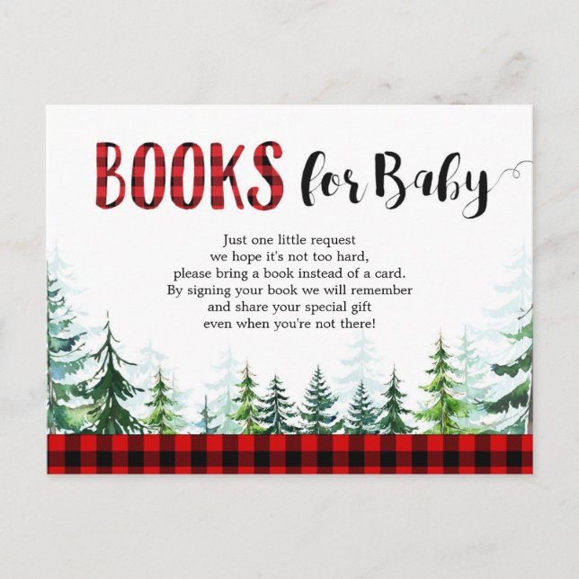 Forest Lumberjack Woodland Books for Baby Postcard Postkarte (Vorderseite)
