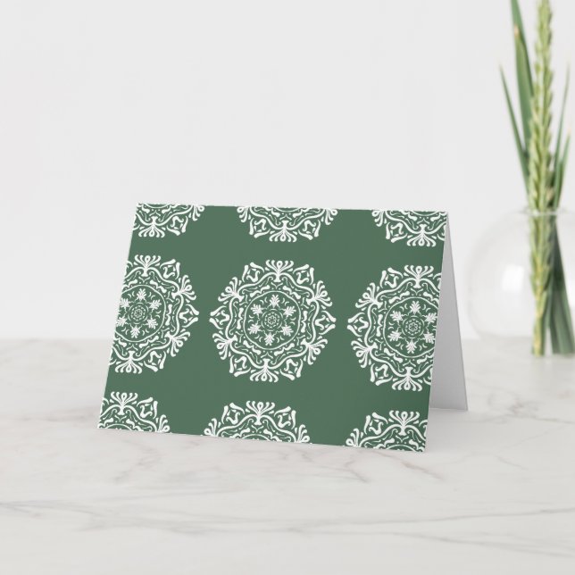 Forest Mandala Feiertagskarte (Vorderseite)