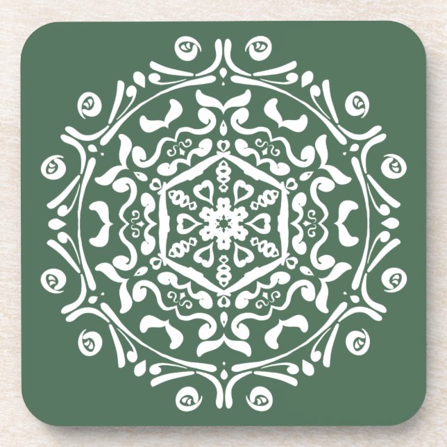 |Forest Mandala Getränkeuntersetzer (Vorderseite)