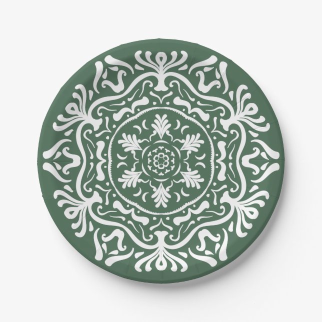 Forest Mandala Pappteller (Vorderseite)