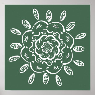 Forest Mandala Poster