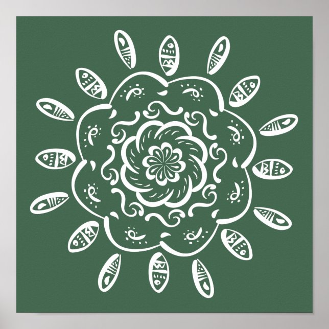 Forest Mandala Poster (Vorne)