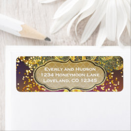 Forest Mason Jar Fairytale Lila und goldene Hochze